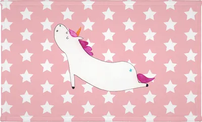 Produktbild von Mr. & Mrs. Panda Handtuch Einhorn Yoga - Rot Pastell - Geschenk, 50x100, Frotteehandtuch, Lustig, Unicorn, kleines, gesichtshandtuch, Süß, Sport, Flauschtuch, Einhörner