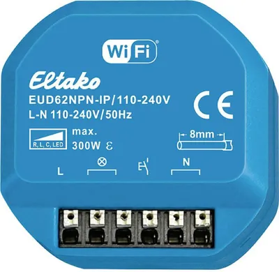 Zdjęcie produktu dla Eltako ELT EUD62NPN-IPM/110-240V Universal-Dimmaktor IPüber Wi-Fi bis 300W (30062007)