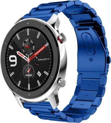Produktbild von Strap-it Xiaomi Amazfit GTR Gliederarmband (Blau)