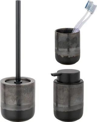 Produktbild von Schöner Wohnen Keramik WC-Garnitur Set Riolo Bad Bürste Stiel Toilette