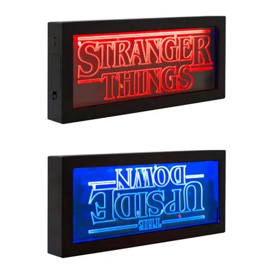 Image de Stranger Things lampe lampe de nuit logo néon (rouge & bleu)