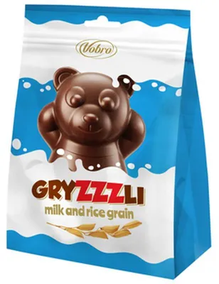 Zdjęcie produktu dla Cukierki Vobro Gryzzli Milk Mleczne 190g