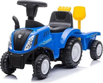 Produktbild von Tretttraktor NEW-HOLLANDE T7, Buddy Toys BPC 5175, 91x29x44 cm, Abnehmbarer Wagen, LED Lichter, 25 kg Kapazität