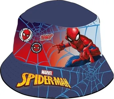 Produktbild von Spiderman Sonnenhut für Kinder UV-Schutz Fischerhut & Strandhut Dunkelblau