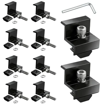 Solarpanel-Endklemmen 30 mm, 10 Stück, Aluminium, Z-Winkel