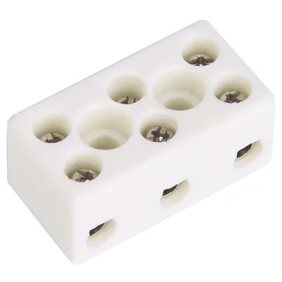 Image de Bornier en céramique,Bornier en porcelaine,Bornier,Connecteur de fil en céramique,Bornier en céramique à 3 voies