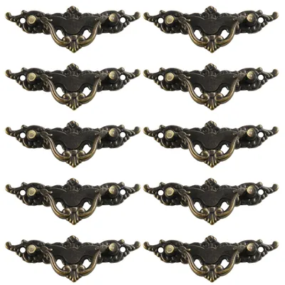 Immagine prodotto di Maniglie antiche per mobili - 10 pezzi, pomelli in bronzo per mobili vintage