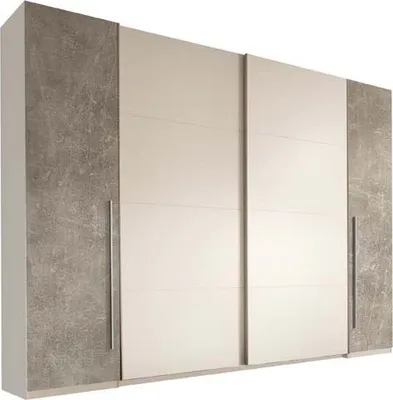 Produktbild von Kleiderschrank "Ketty III" Weiß / Beton