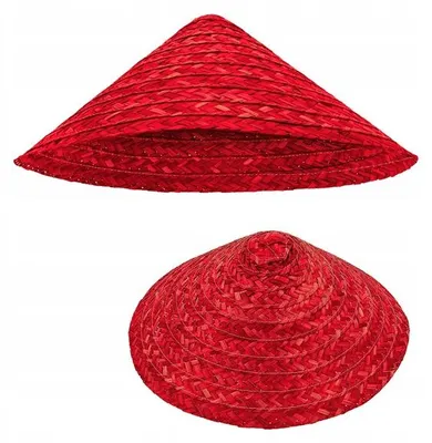 Produktbild von Widmann Roter Vietnam-Kegelhut aus Stroh