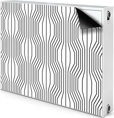Produktbild von Magnet Heizung Verkleidung Abdeckung Heizung Heizkörperabdeckung 80x60 cm  - Illusion, geometrisch