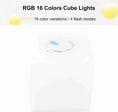 Zdjęcie produktu dla Światło LED Cube, światło zdalnie sterowane, kolorowe światło wielokrotnego ładowania, światło kostki zmieniające kolor, kostka wielokrotnego ładowania Light Up Cube