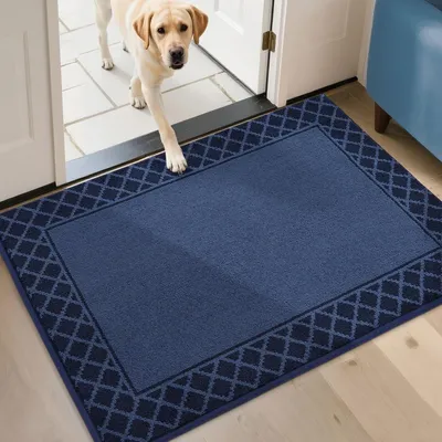 Obrázok produktu pre Rohožka 80 x 120 cm, námornátak modrá, prateľná TPR protišmyková, do interiéru