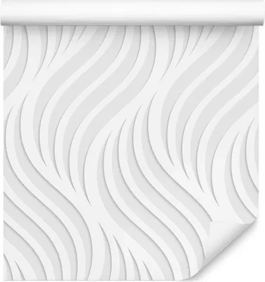Immagine prodotto di 10m VLIES WALLPAPER ROLL WAVES SHAPES 3D decor 6418