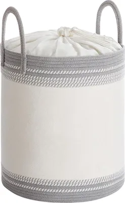 Image de Panier à linge de 60 litres avec couvercle et poignée – 41 x 41 x 46 cm – gris