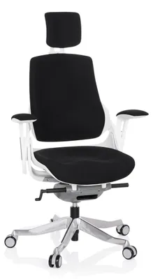 Produktbild von hjh OFFICE Profi Bürostuhl SPEKTRE Ergonomischer Schreibtischstuhl mit Armlehnen (höhenverstellbar) Stoff Schwarz Drehstuhl für Büro, Zuhause