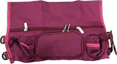 Productafbeelding van Babywagen-organizer - Ophangtas voor babyflessen en bekers, kleur: rood
