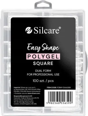 Produktbild von SILCARE FORMEN DUAL E68 SQUARE A100 – Schablonen für die Nagelverlängerung