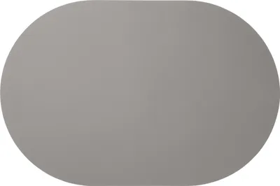 Obrázok produktu pre ASA Tischset oval, cement LEATHER 49,5 x 33 cm, Lederoptik
