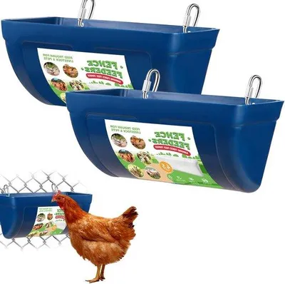Produktbild von Eierfutter-Set für Hühner und Ziegen - Futter- und Wasserbehälter für Geflügel - 2er-Set