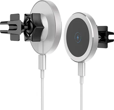 Produktbild von 15w Auto Telefonhalter Mount Wireless Ladegerät Magnet Ladestand silber