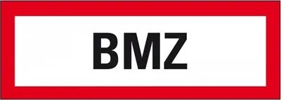 Produktbild von Dreifke® Aufkleber I Feuerwehrschild BMZ, Folie, selbstklebend, 210x74mm, DIN...