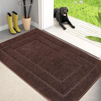 Produktbild von Famanu Fußmatte für Innen, 80 x 120 cm, rutschfest und waschbar, Hunde- und Schmutzmatte, sehr saugfähig