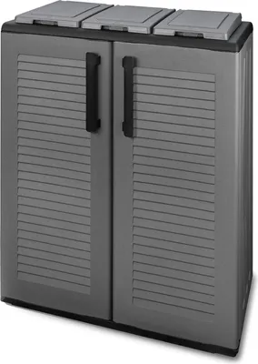 Immagine prodotto di Artan - Pattumiera, 68x37x84h cm Grigio, Capacità 210 (70 per Sacco)  Italy