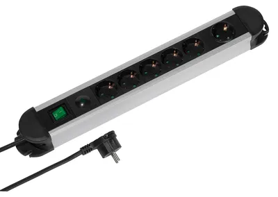 Immagine prodotto di VIVanco™Multipresa 6 prese Schuko 2m con interruttore e protezione