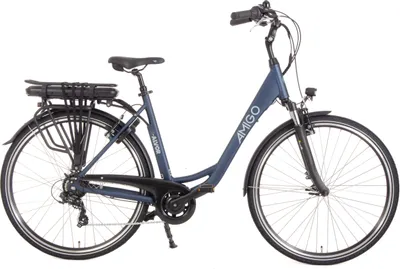 Produktbild von AMIGO Elektrische stadträder E-Alvor D2 28 Zoll 53 cm Damen 7G Felgenbremse Mattblau
