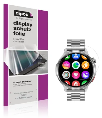 Immagine prodotto di 6x Pellicola Protettiva per Fitdafit 1.52 Zoll Smartwatch Protezione Schermo Claro Display dipos