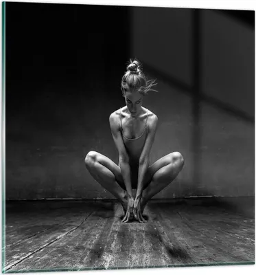 Produktbild von Bilder auf glas - Einteilig - Tänzerin Frau Ballerina - 50x50cm - Glasbilder - Wandbilder - Bilder - zum Aufhängen bereit - Wanddekoration aus Glas - Glas Bilder - Wandbild auf Glas - GAC50x50-4925