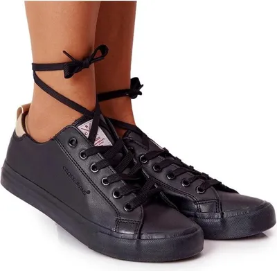 Produktbild von Damen CROSS JEANS Leder Tennisschuhe HH2R4003C Schwarz 36