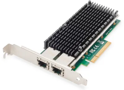 Obrázek produktu pro Digitus DN-10163, Interní, Kabel, PCI Express, Ethernet, 10000 Mbit/s, Zelená, Stříbrná