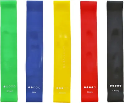 Produktbild von Fitnessbänder/Loop Bands/Widerstandsbänder, 5er Set Fitnessband Gymnastikband, Trainingsband/Übungsband/Fitness Band/Trainingsbänder