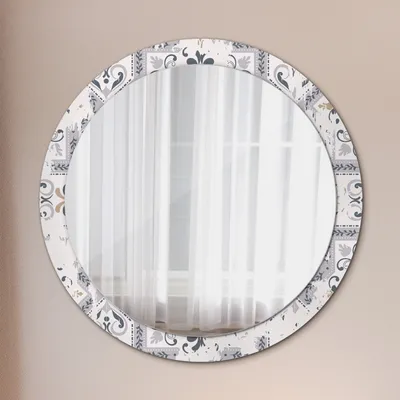 Produktbild von Ø90cm Modern Spiegel - Wandspiegel Wandmontage- Schlafzimmer - retro fliesen