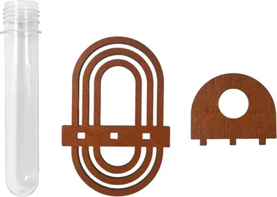 Produktbild von Wandmontierter Reagenzglasständer aus Holz, ideal für Blumen, Pflanzen, Zuhause, Büro oder Klassenzimmer, zur Pflanzenvermehrung