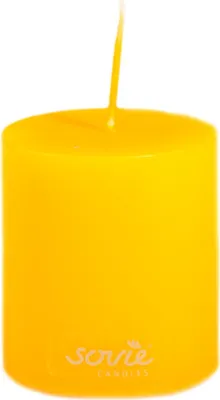 Produktbild von Sovie CANDLES Stumpenkerze in Senfgelb Ø 50 mm x H 60 mm, Brenndauer ca. 16 Std., 1 Stück