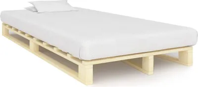 Produktbild von vidaXL Palettenbett Massivholz Kiefer 120×200 cm - Bettgestell - Bettgestelle - Bettrahmen - Bett