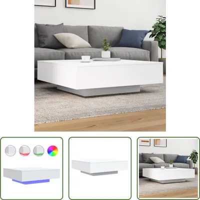 Immagine prodotto di The Living Store Tavolino con luci LED bianco 100x100x31 cm