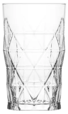 Obrázok produktu pre LAV Sada 6 pohárov Keops Art Deco Highball - Vintage brúsené sklo Long Drink Cocktail Tumblers - 460 ml