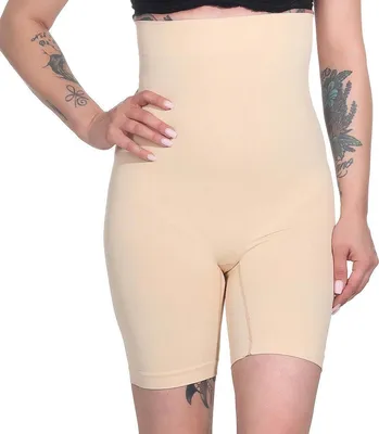 Immagine prodotto di Le donne hanno un effetto di allontanamento della pancia che modella istantaneamente il corpo senza cuciture a vita alta; beige/L/XL