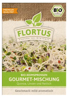 Artikelbild 2 von 'BIO Keimsprossen Gourmet-Mischung (Quinoa, Linsen und Rettich)'