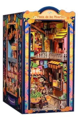 Produktbild von Baukasten Cutebee Booknook Plaza de los Muertos BJAA405 Holz 18 x 12 x 23 cm