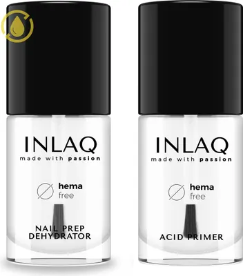Produktbild von INLAQ® Nail dehydrator und Primeracid - Primer Acid | Nagelvorbereitungs und Säure-Nagelgrundierungs-Set 2x7ml