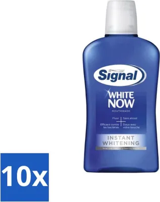 Productafbeelding van Signal – White Now – Mondwater – 0% alcohol – 500 ml – Voordeelverpakking – 10 stuks