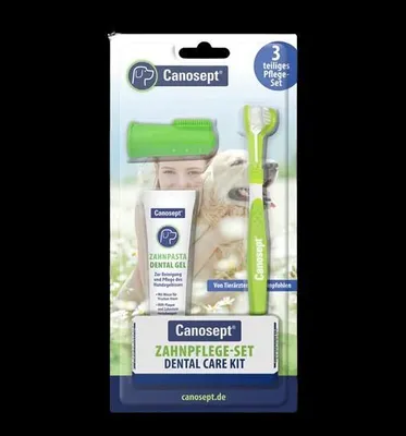 Produktbild von Canosept Zahnpflege-Set für Hunde 3teilig