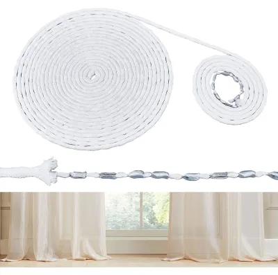 Gardinen-Beschwerungsband 10 m, 45 g/m, Eisenkerne, Weiß