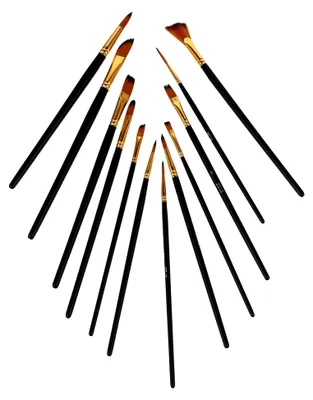 Produktbild von 12-teiliges Pinselset für Acrylmalerei und Zeichnen