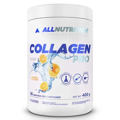 Produktbild von ALLNUTRITION Collagen Pro 400g Orange Kollagen Collagen Haut Haare Hyaluronsäure