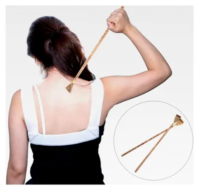Produktbild von 2 Stück Rückenkratzer aus Holz, Kratzhand Rückenkratzer, 43x4,3 cm, Rückenmassagegerät für Zuhause und Büro, Entspannung und Juckreizlinderung, Geschenkidee
